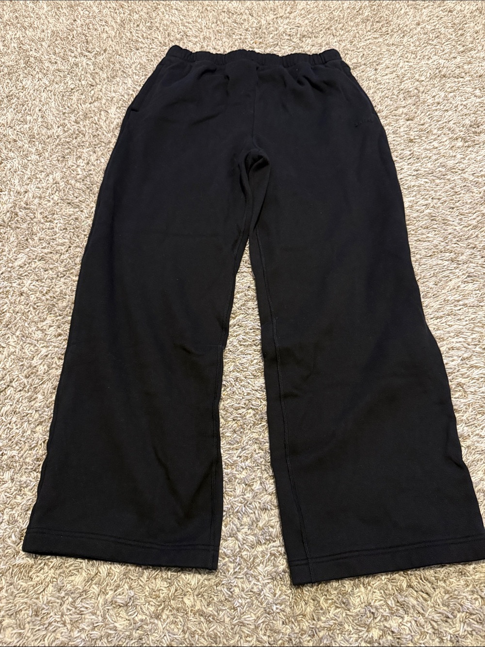 SKIMS Black Straight-Leg Elastic-Waist Pants - Picture 3 of 5
